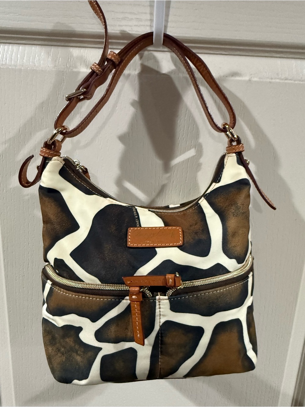 Dooney & Bourke Giraffe Print Hobo Shoulder Bag
